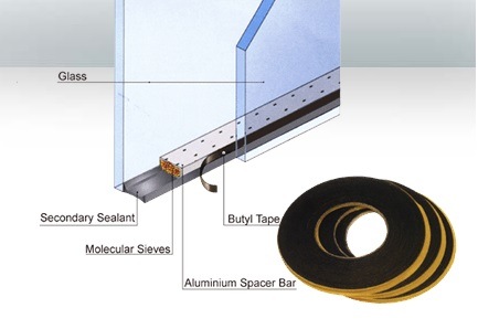 Butyl Adhesive Tape for Insulating Glass Butyl Aluminum Spacer Tape