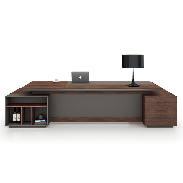 Office Furniture Wooden MFC L Shaped Desk Executive L Shaped Computer Desk