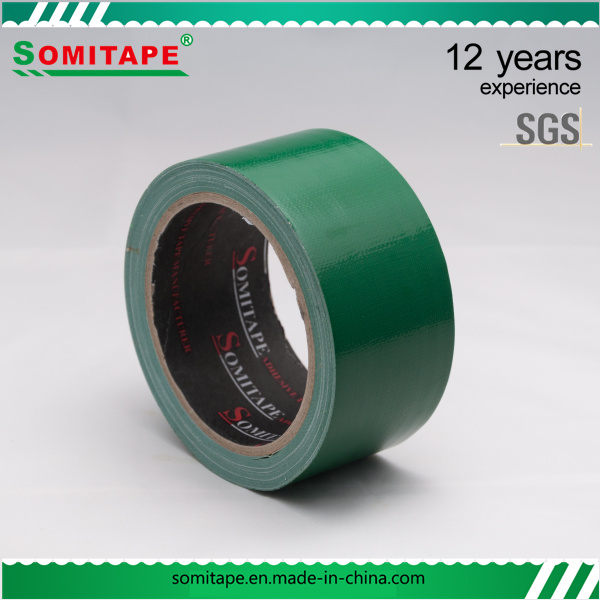 Sh318 High Adhesive Green Fabric Tape/Stationery Tape for Fixing Somitape