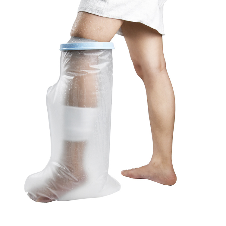 Reusable Waterproof Short Leg Cast Cover for Shower, Adult Reusable Dressing Cast Protector Keeps All Plasters, Bandages, Casts, and Wraps Dry