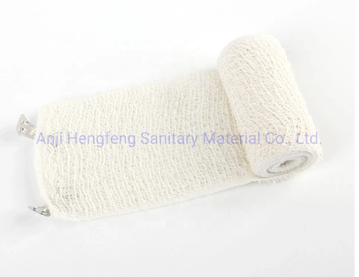 First Aid Military Elastic Emergency Trauma Sterile Medical Compression Adhesive Crepe Bandage Orthopedic Roller with CE