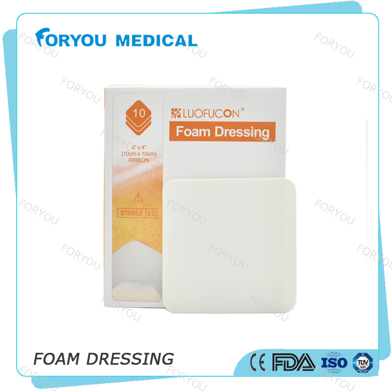 Foryou Medical Wound Dressing Product Diabetes Polyurethane Foam Medical Foam Dressings Adhesive Absorbent Wounds