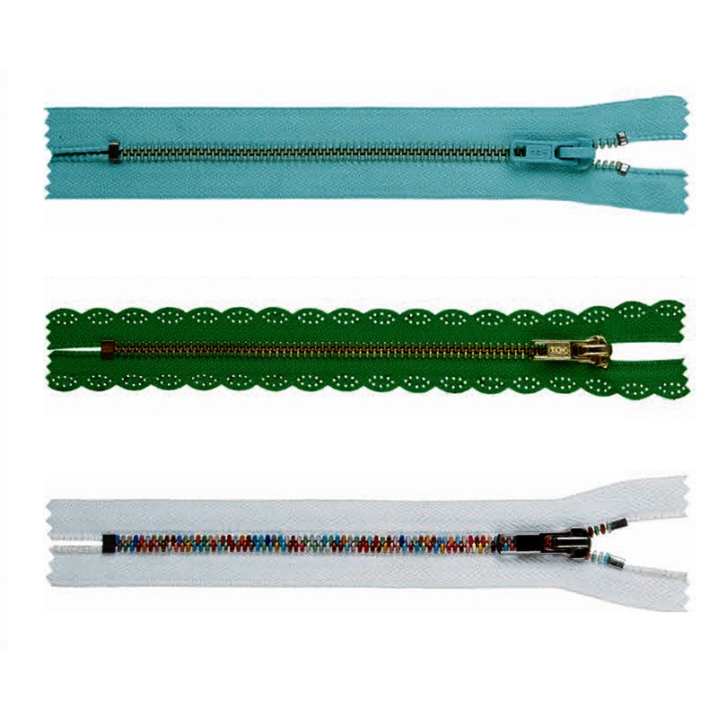 Nylon Chain Colorful Tape Open End Resin Zippers for Garments and Bags, OEM Metal Zippers with Logo