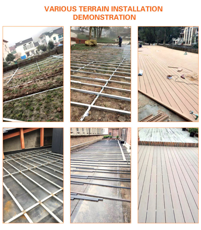 Swimming Hollow Waterproof WPC Decking for Outdoor