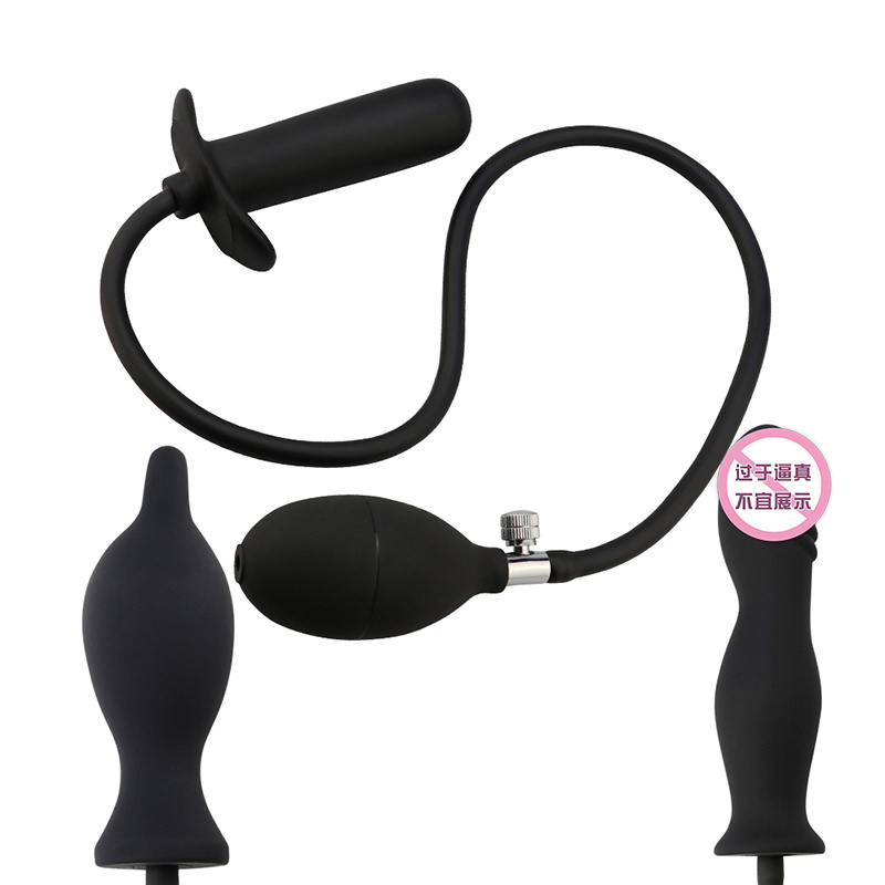 Extra Large Inflatable Anal Plug with Silicone to Expand Anal for Female and Male