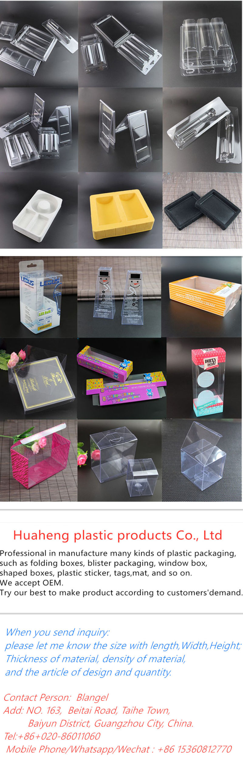 Slide Blisters/Flange Folded Blisters Plastic Household Packaging Box (Carded Blisters)