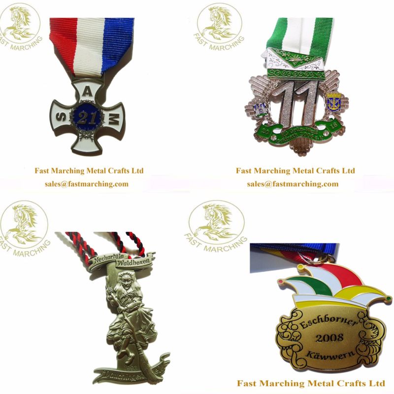 Custom Customized Neck Ribbons Embossed Olympic Sports Medals and Ribbons