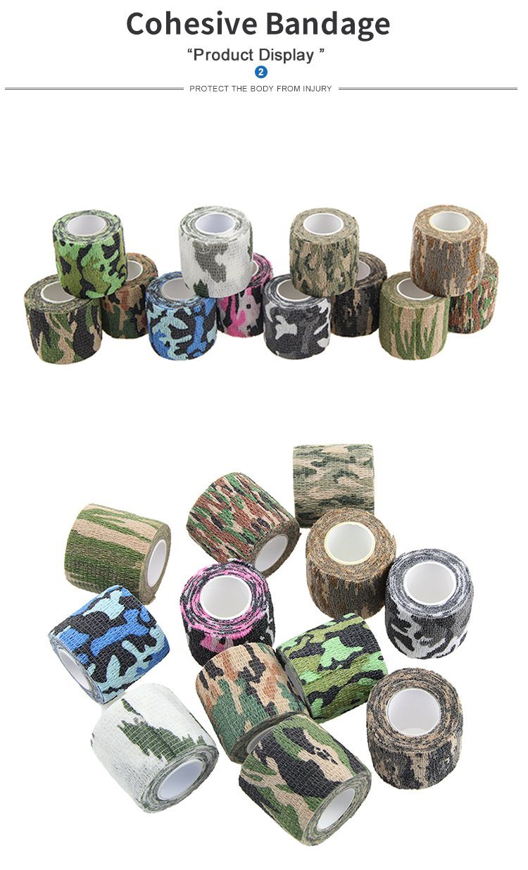 Nonwoven Cohesive Colorful Self-Adhesive Surgical Airsoft Elastic Bandage Wrap