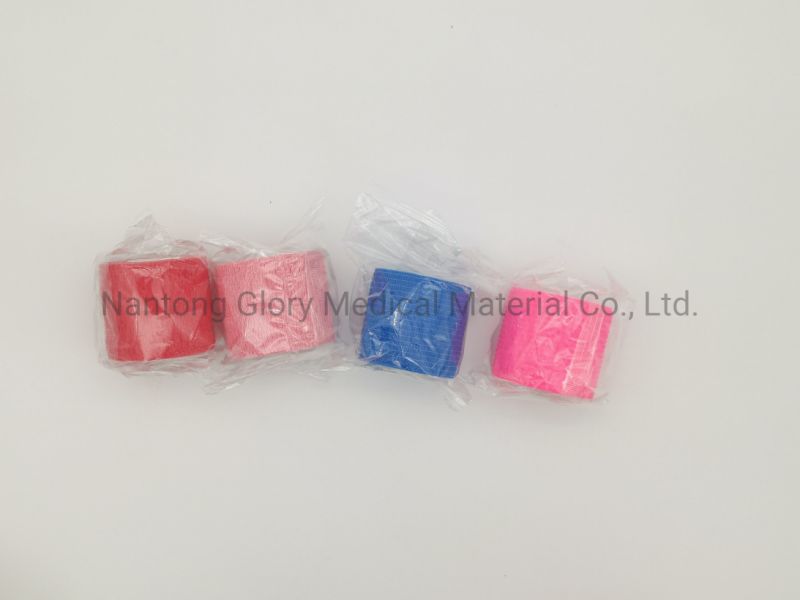 Colorful Cohesive Flexible Bandage Cotton Self Adhesive Bandage