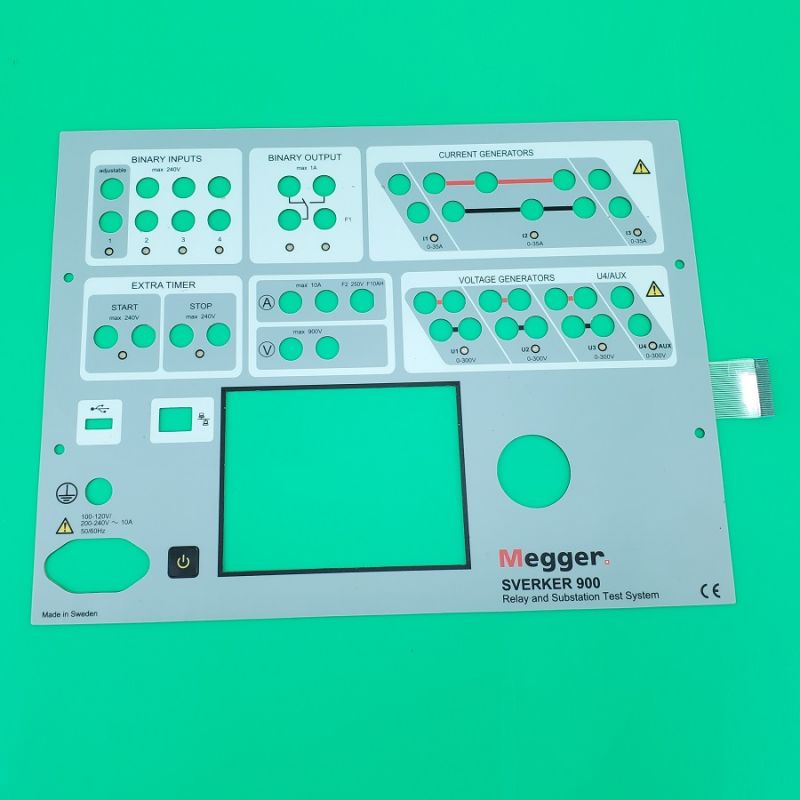 Customize Test System Pet Silk Printed 3m Adhesive Metal Dome Non-Tactile LEDs Backlighting Membrane Switch