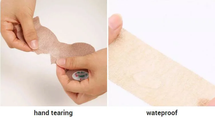 Medical Orthopedic Elastic Waterproof Bandages First Aid Cohesive Tape Dressing Bandage Rolls Supplier Vet Wrap