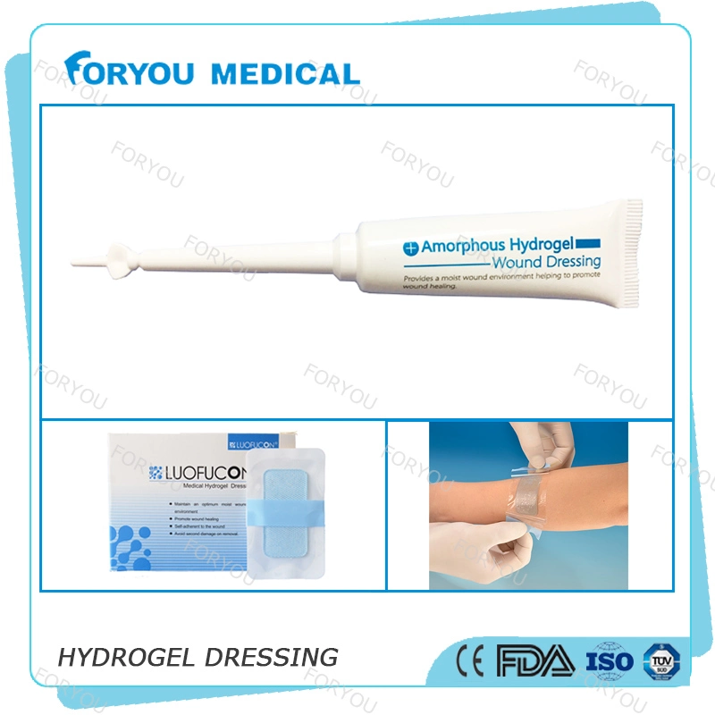 Foryou Medical Manufacture Hydrogel Dressing Wound Treatment Aqua Gel Debridement Tubes Hydrogel Burn Gel for Wound Healing