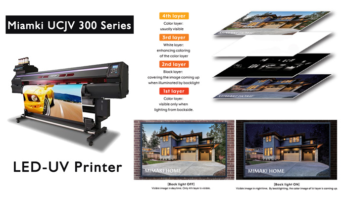 Mimaki Ucjv300 Series Ucjv300-75 Roll-to-Roll UV Printer/Cutter