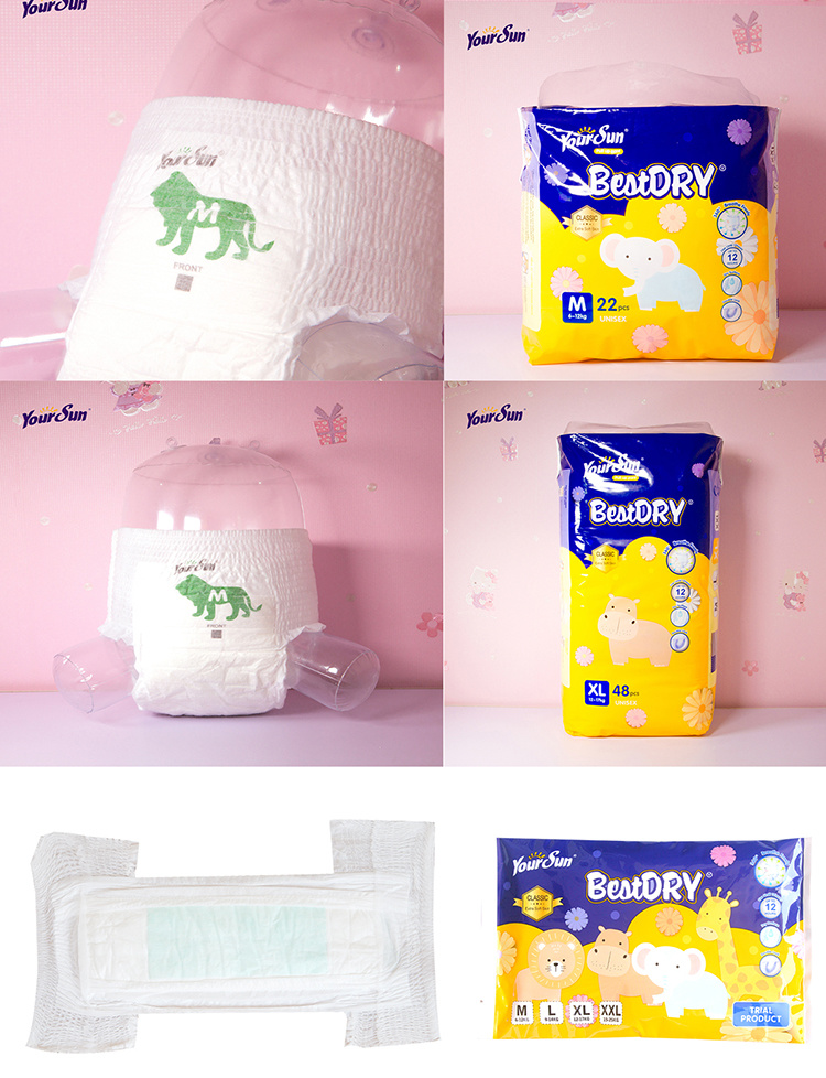 Suitable for Sensitive Skin Super Soft Diaper with 3D All-Around Protection