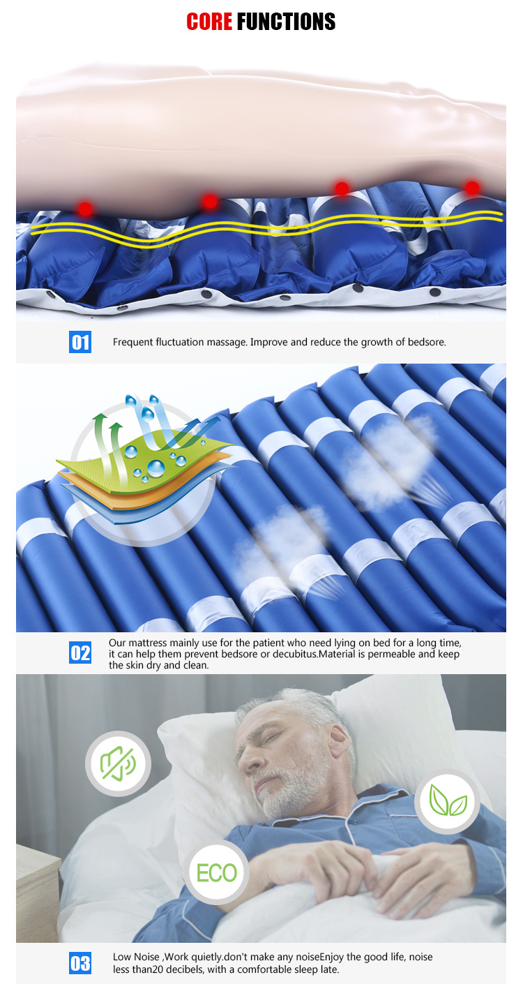 Prevent Pressure Sores Bed Alternating Air Mattress Hospital Patients