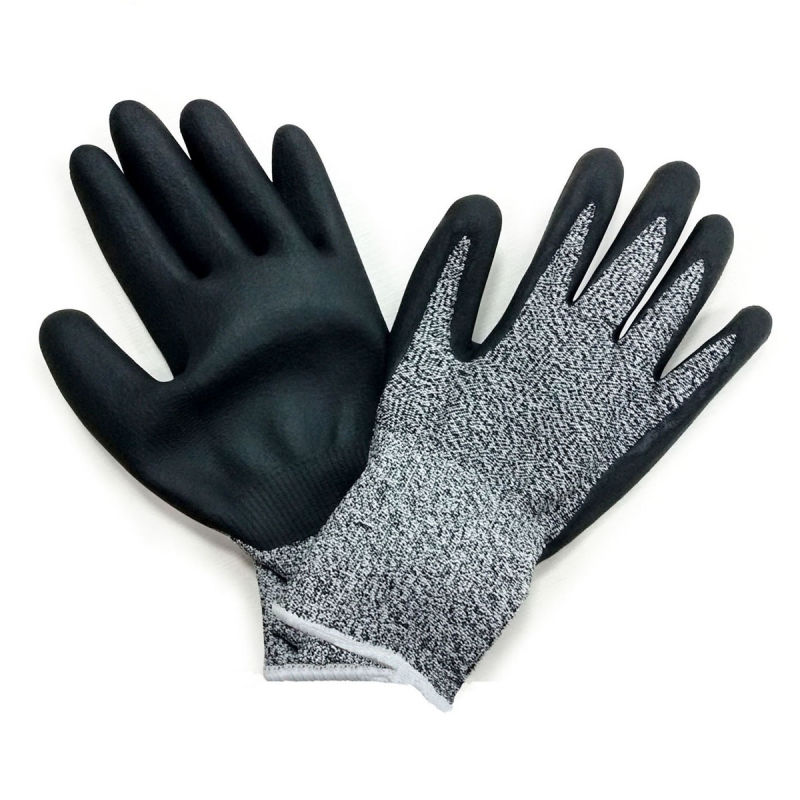 Cut Resistant Work Glove with Micro Foam Nitrile Coating on Palm