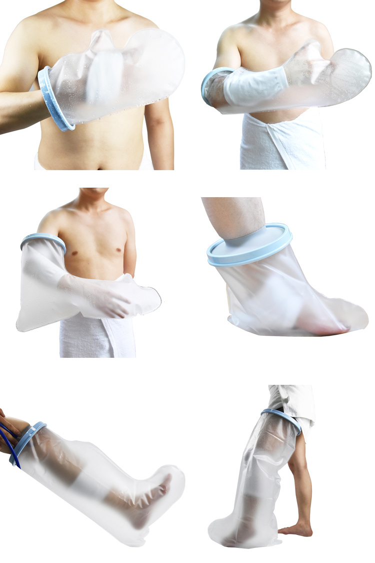 PVC Waterproof Bandage Cast Waterproof Skin Wound Cover for Adult Long Arm