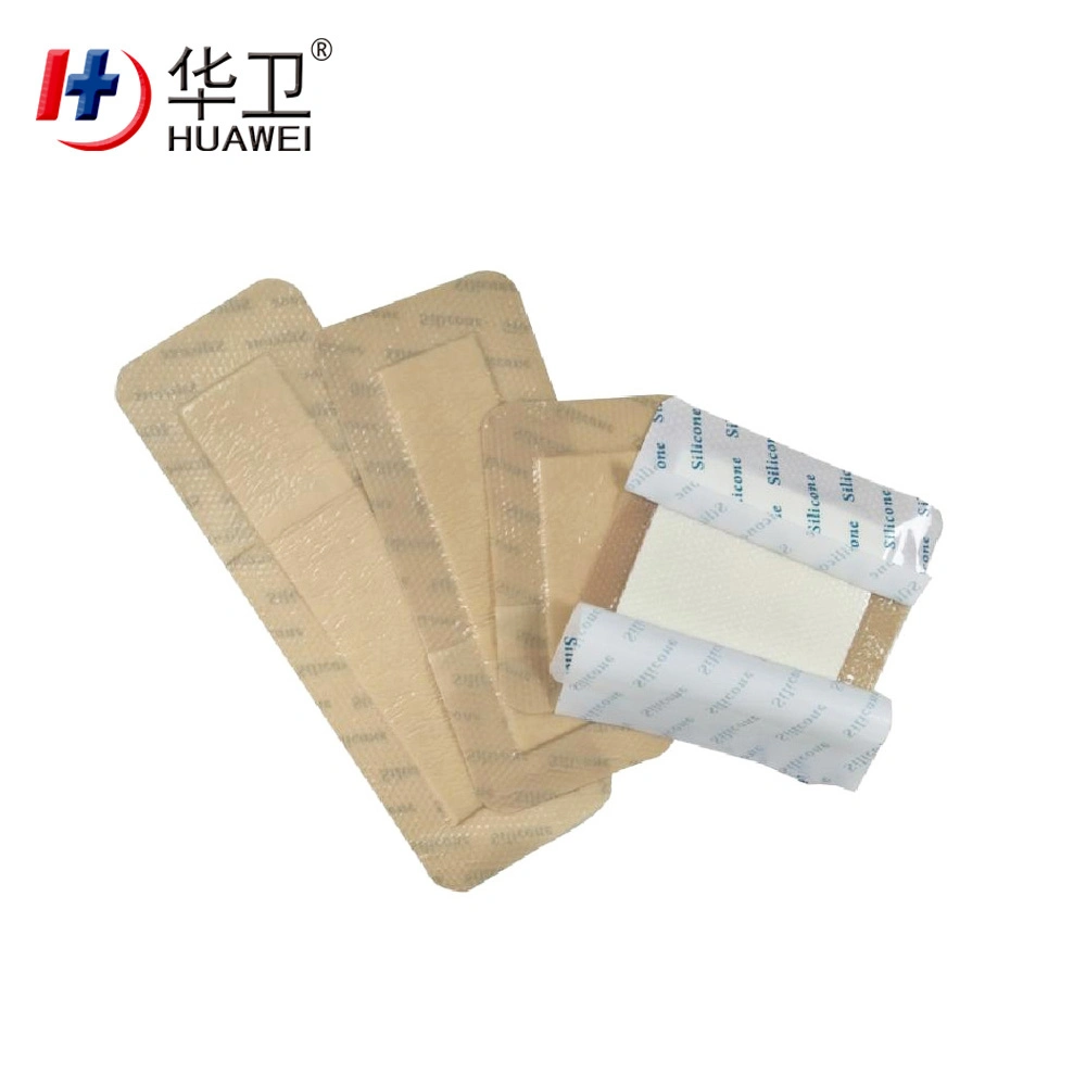 Sterile Silicone Foam Wound Dressing Silicone Gel Adhesive for Burn Wounds or Pressure Ulcers Care