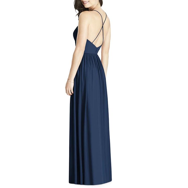 Prom Dresses Long Ladies Night Dress Spaghetti Strap Chiffon Dresses for Ladies