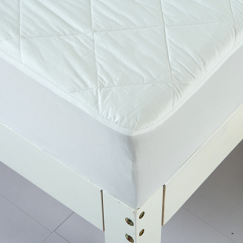 Wholesale Factory Supply White Quilted Microfiber Waterproof Mattress Protector