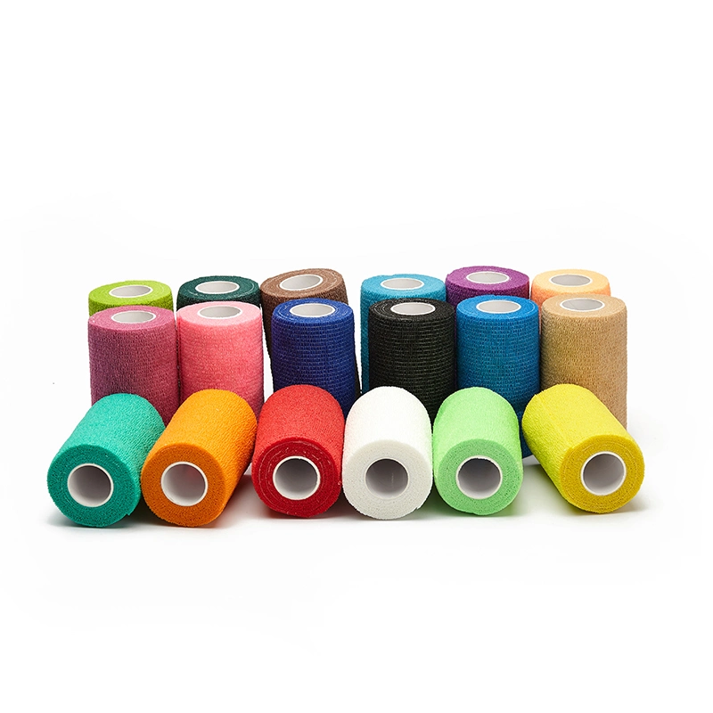 Medical Orthopedic Elastic Waterproof Bandages First Aid Cohesive Tape Dressing Bandage Rolls Supplier Vet Wrap