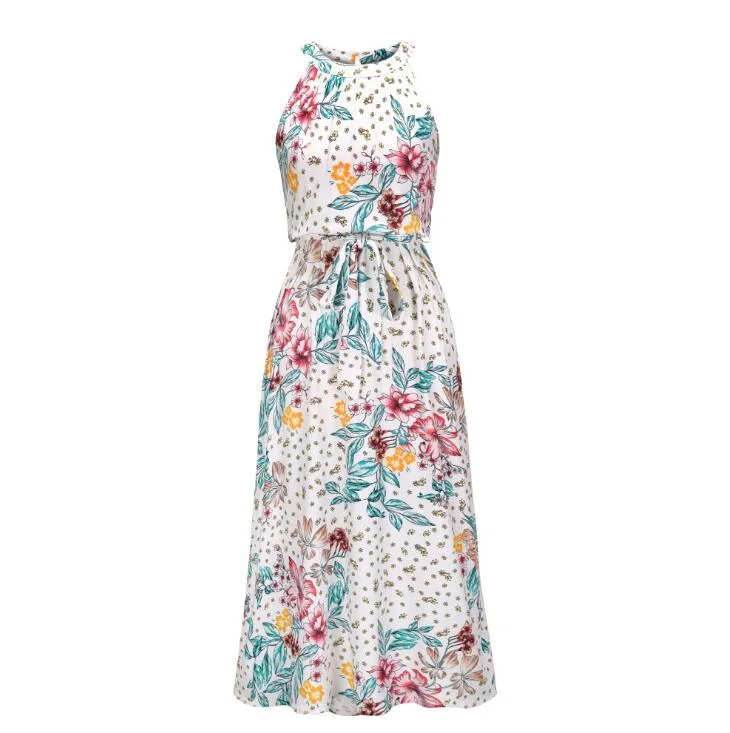 Women Dress Lady Clothing Fashion Printed Maxi Boho Dress Women Casual Dresses