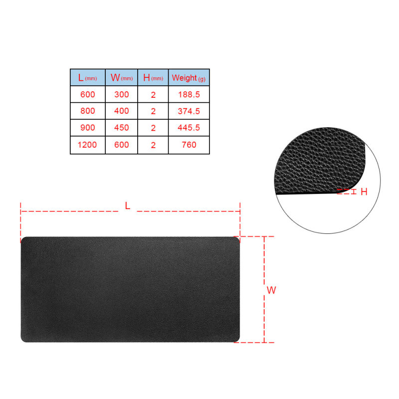 Large Mouse Pad PU Leather Gaming Mousepad Shenzhen Factory Waterproof Antifouling Waterproof Desk Pads