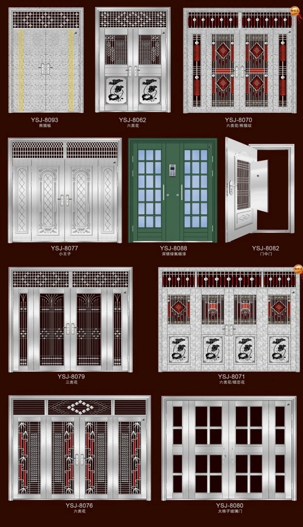 Israeli House Fancy Main Security Steel Door Design, Stainless Steel Door