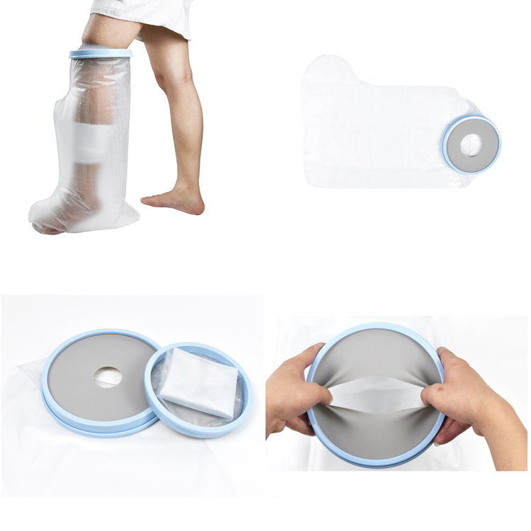 Reusable Waterproof Short Leg Cast Cover for Shower, Adult Reusable Dressing Cast Protector Keeps All Plasters, Bandages, Casts, and Wraps Dry