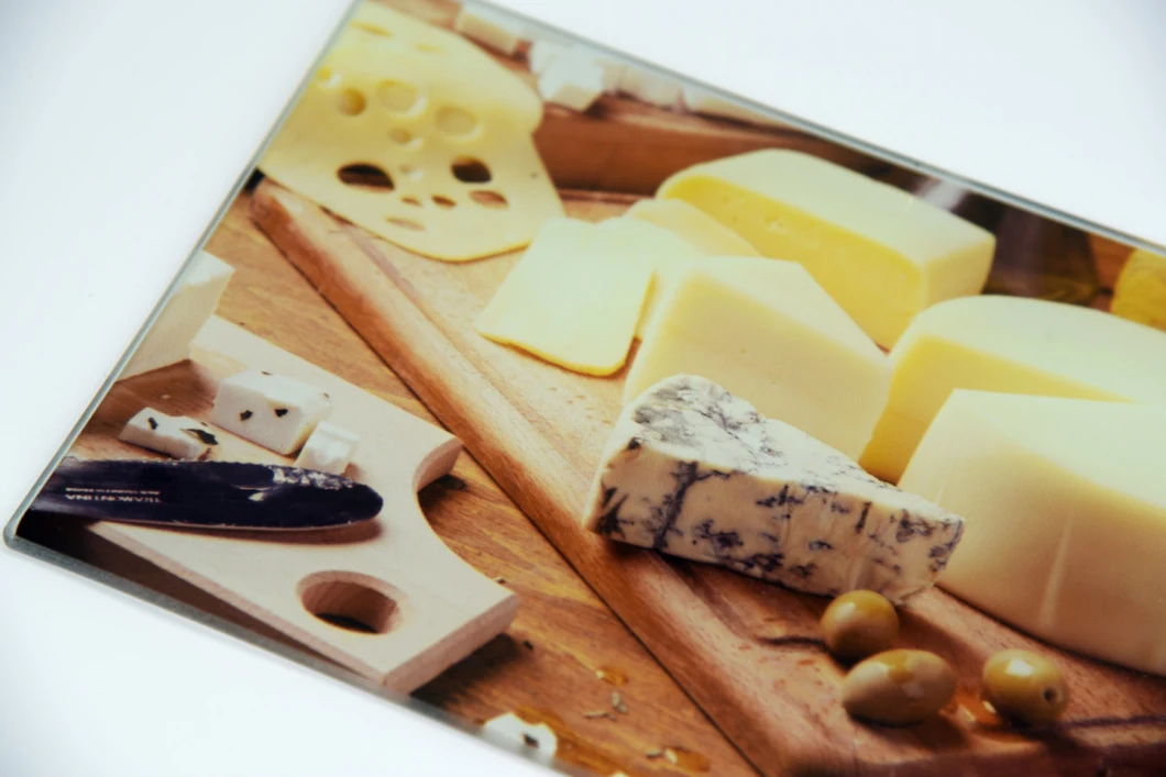 Tempered Glass Cutting Board Unbreakable and Anti Bacteria FDA Glass Cheese Board Glassware