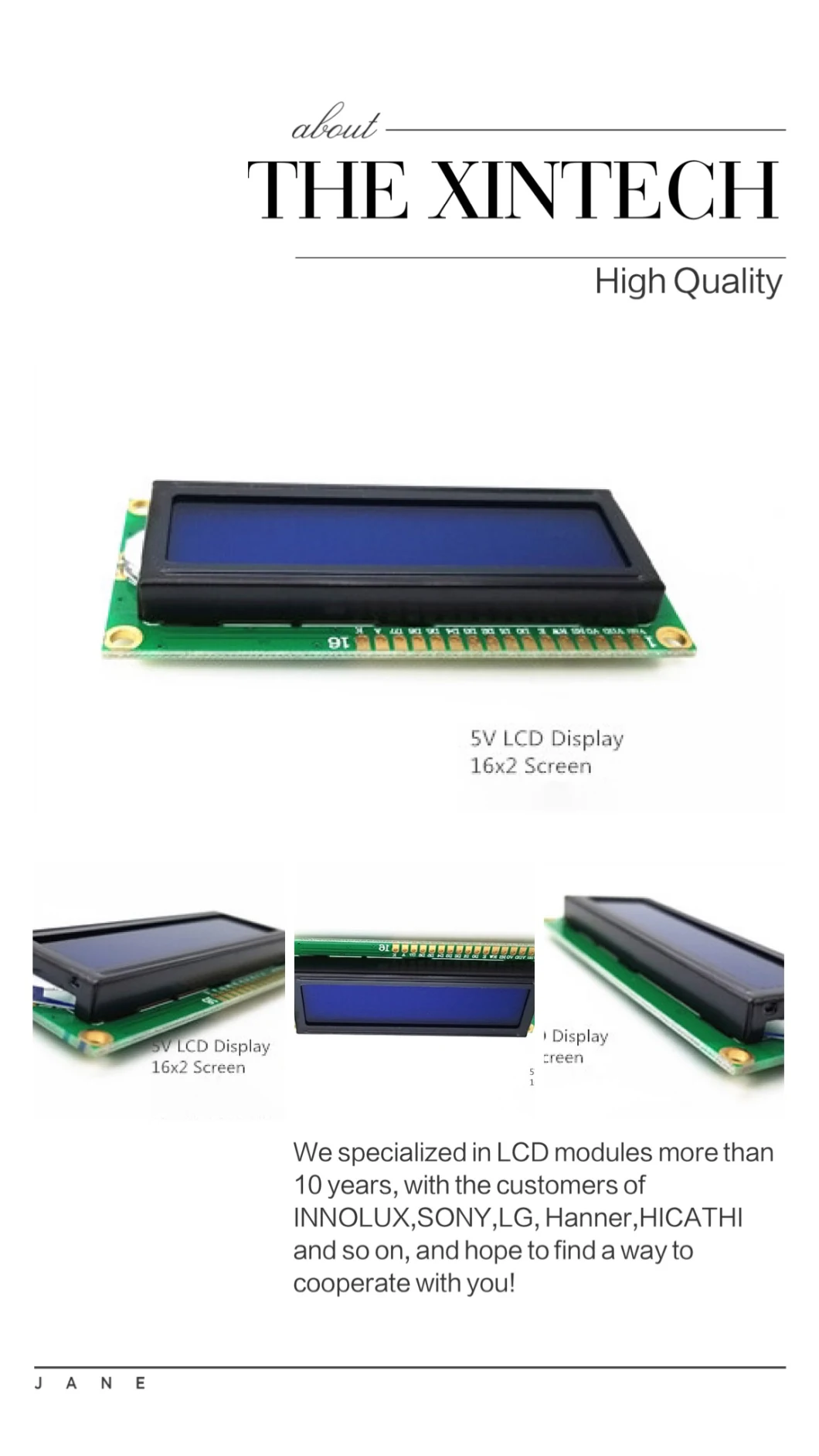 Graphic LCD 16X2dots Mono LCD Display Glass Module MCU Interface LCD Display