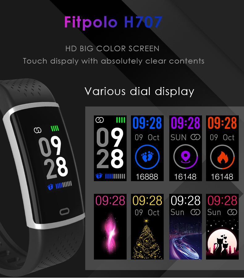 Shenzhen High Quality Fitpolo Smart Watch Activity Tracker Smart Bracelet Smart Band