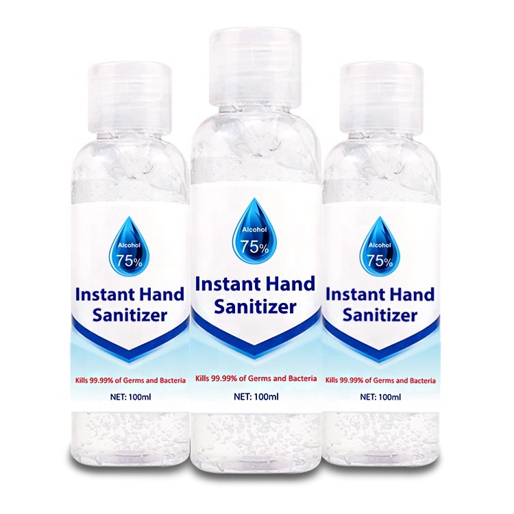 Private Label Hand Sanitizer Manufacturer 75% Alcohol Antibacterial No Wash Hand Sanitizer Gel 100ml Antibacterial Hand Wash Gel