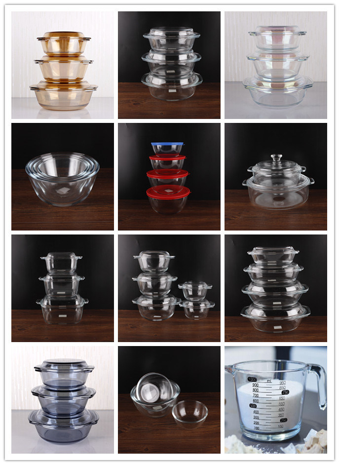 3000ml High Borosilicate Round Glass Baking Tray Baking Dish Glass Bakeware