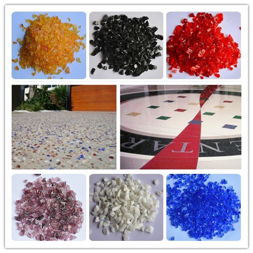 Tempered Crystal Glass Rocks Colored Glass Chunk for Counter Top Coating