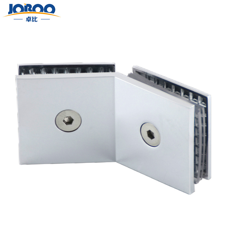 High Quality 135 Degree Frameless Shower Screen Glass to Glass Panel Mounting Fixing Clips Brackets for Bathroom