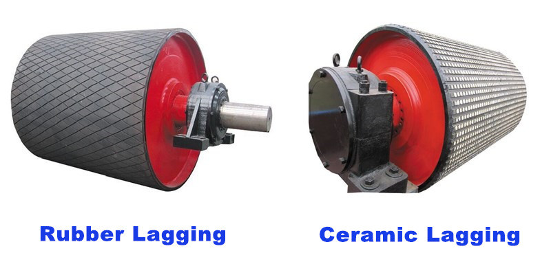 Ceramic Lagging Belt Conveyor Pulley Drum