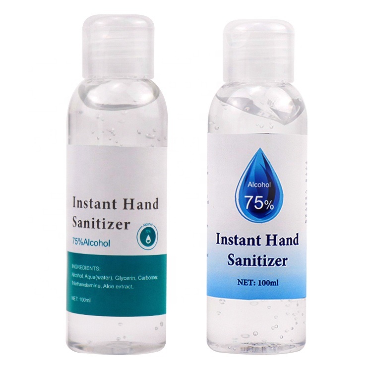 Private Label Hand Sanitizer Manufacturer 75% Alcohol Antibacterial No Wash Hand Sanitizer Gel 100ml Antibacterial Hand Wash Gel