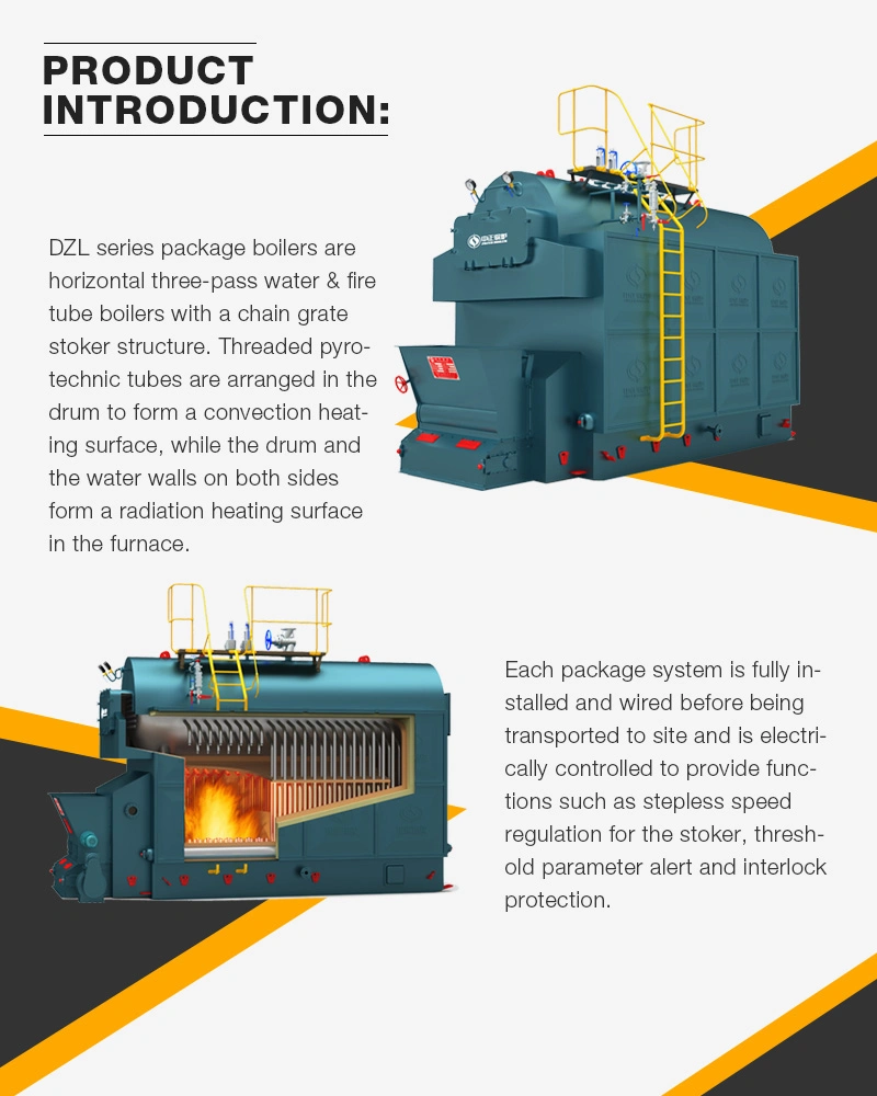 Industrial Horizontal Chain Grate Coal Fired Hot Water Boiler 2.8MW