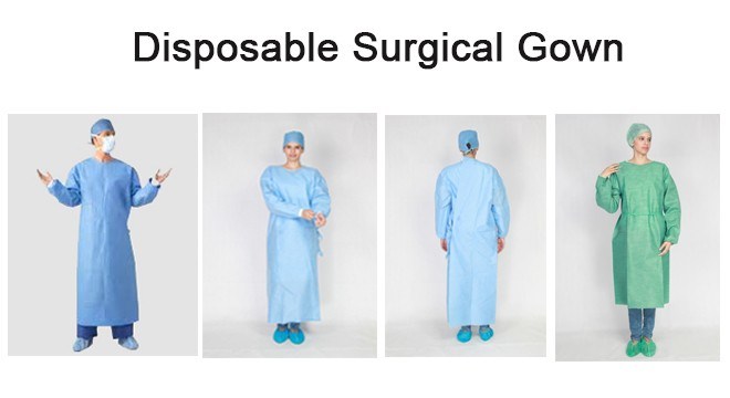 Disposable Medical Anti-Virus Nonwoven Medical Waterproof Surgical/Doctor/Visitor/Sterilized Isolation Patient Gown