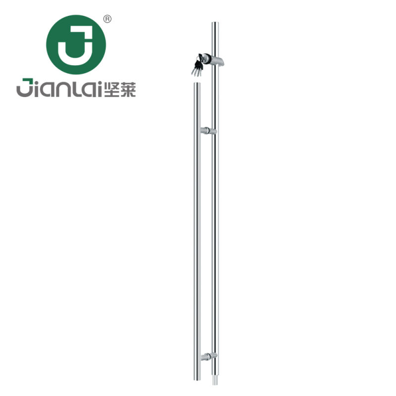 Tempered Glass Sliding Door Fittings Stainless Steel Handle