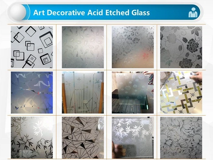 Clear Bronze Grey Acid Etched Matt Glass Design Non Fingerprint