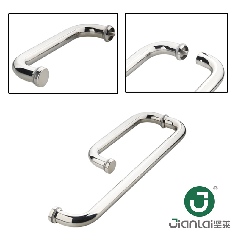 Hot Sale Chrome Polish Stainless Steel Bathroom Glass Door Handle