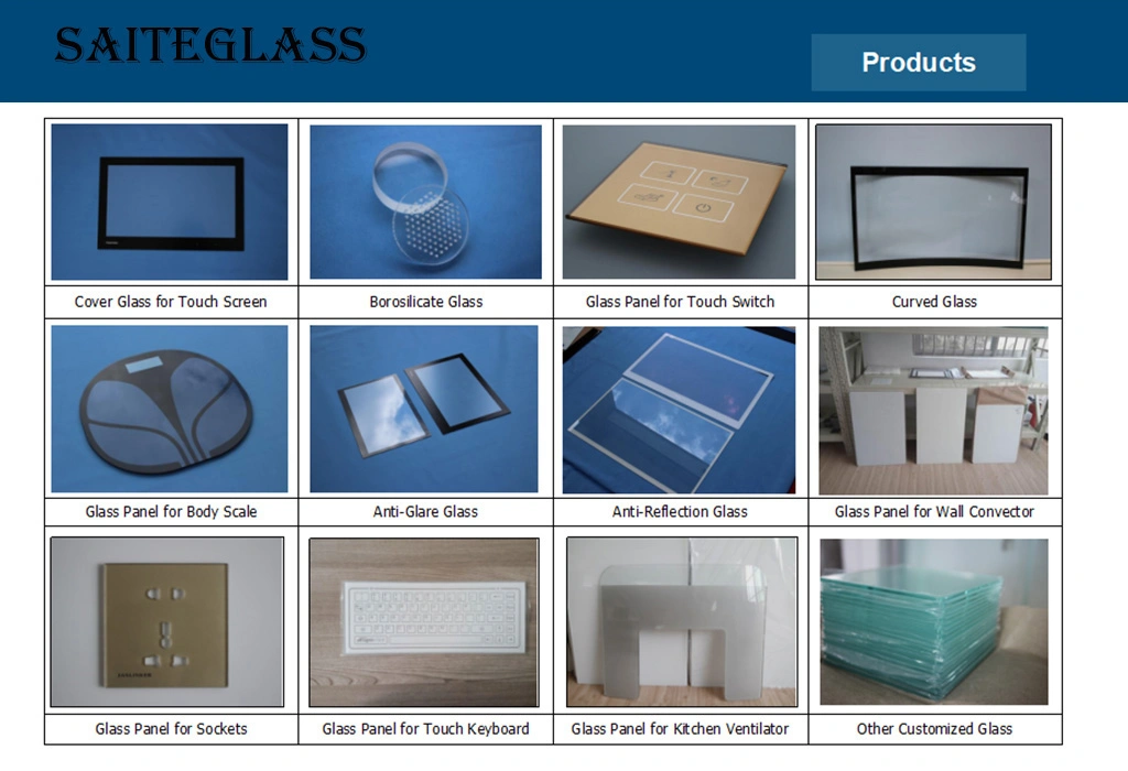 OEM ITO Tempered Silk Screen Printing Glass Panel for Electronic Body Scale