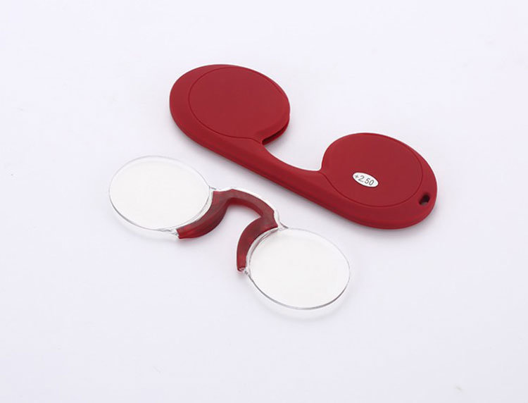Round Shape Thin Wallet Pocket Reading Glasses Silicone Mini Reading Glasses Without Arms