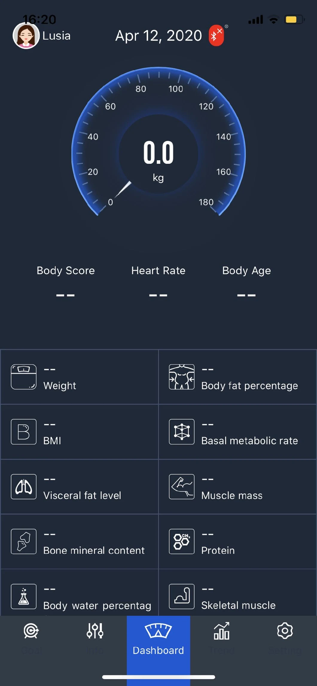 Bluetooth Body Fat Scale with ITO Glass for Body Composition Monitoring