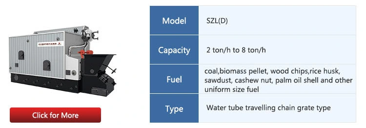 Dzl4-1.25-Aii 4 Ton 1.25MPa Coal Powered Steam Boiler
