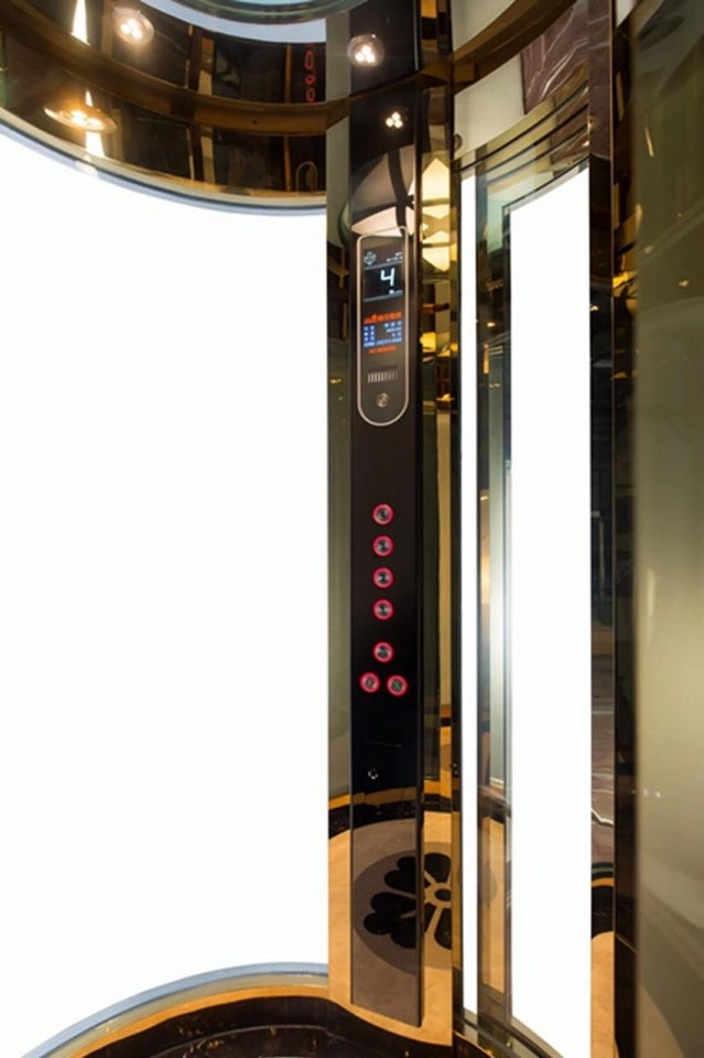 250-500kg Round Home Elevator Glass Sightseeing Observation Elevator