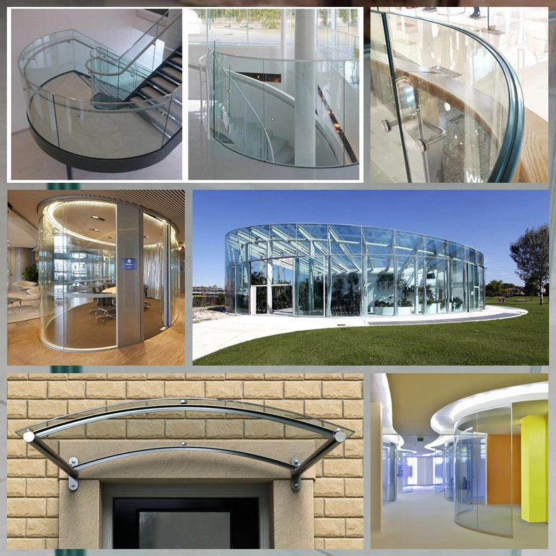 Modern Design Curved Safety Tempered Laminated Glass Partition Wall