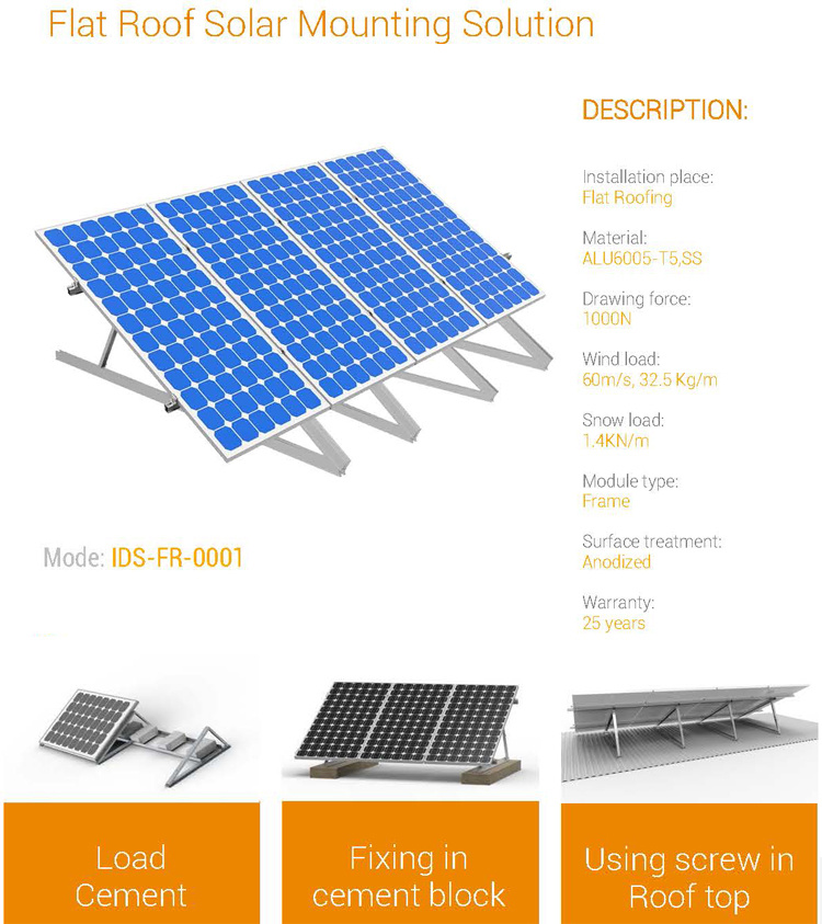 Flat Roof Solar Mounting Solution, Flat Roof Solar Mounting Equipment